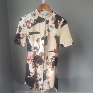 Floral Print Women's Shirt Dress